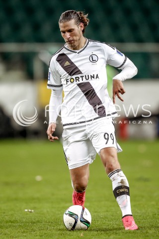  18.11.2015 WARSZAWA PILKA NOZNA <br />FOOTBALL POLISH 1/4 PUCHAR POLSKI STADION LEGII<br />MECZ LEGIA WARSZAWA - CHOJNICZANKA CHOJNICE<br />N/Z ALEKSANDAR PRIJOVIC<br /> 
