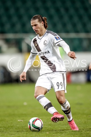  18.11.2015 WARSZAWA PILKA NOZNA <br />FOOTBALL POLISH 1/4 PUCHAR POLSKI STADION LEGII<br />MECZ LEGIA WARSZAWA - CHOJNICZANKA CHOJNICE<br />N/Z ALEKSANDAR PRIJOVIC<br /> 