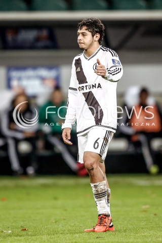  18.11.2015 WARSZAWA PILKA NOZNA <br />FOOTBALL POLISH 1/4 PUCHAR POLSKI STADION LEGII<br />MECZ LEGIA WARSZAWA - CHOJNICZANKA CHOJNICE<br />N/Z GUILHERME<br /> 