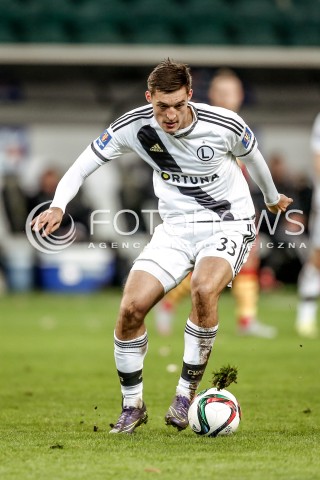  18.11.2015 WARSZAWA PILKA NOZNA <br />FOOTBALL POLISH 1/4 PUCHAR POLSKI STADION LEGII<br />MECZ LEGIA WARSZAWA - CHOJNICZANKA CHOJNICE<br />N/Z MICHAL ZYRO<br /> 