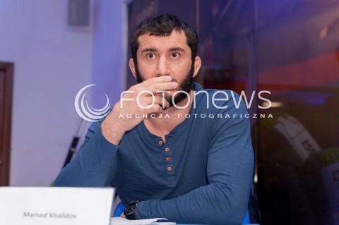  18.11.2015 WARSZAWA<br />MAMED KHALIDOV BADA PLUCA POLAKOW<br />N/Z MISTRZ FEDERACJI KSW MAMED KHALIDOV<br /> 