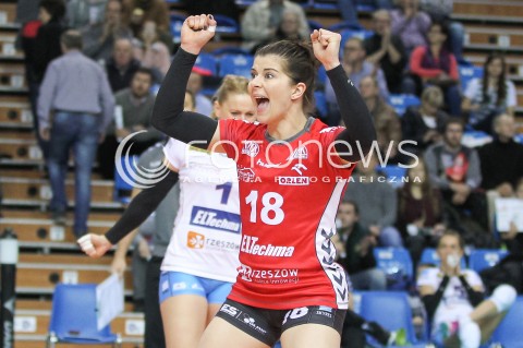  21.11.2015 RZESZOW <br />SIATKOWKA ORLEN LIGA 2015/2016 <br />WOMEN VOLLEYBALL POLAND POLISH ORLENLIGA LEAGUE SEASON 2015/2016 <br />MECZ DEVELOPRES SKYRES RZESZOW - KSZO OSTROWIEC SWIETOKRZYSKI<br />N/Z LUCYNA BOREK RADOSC EMOCJE <br /> 