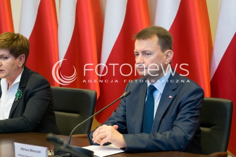  23.11.2015 WARSZAWA<br /> PREMIER BEATA SZYDLO SPOTKALA SIE Z SZEFAMI SLUZB W RZADOWYM CENTRUM BEZPIECZENSTWA<br /> N/Z MARIUSZ BLASZCZAK <br /> 