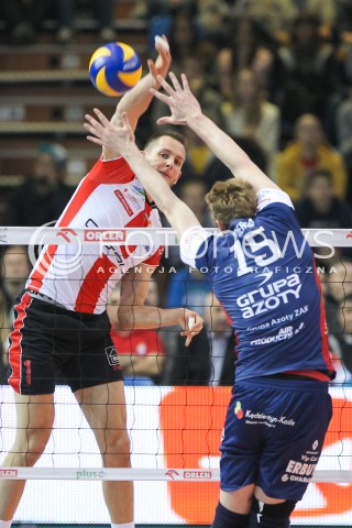  25.11.2015 RZESZOW<br />SIATKOWKA PLUSLIGA 2015/2016 MEN VOLLEYBALL POLAND POLISH PLUS LIGA LEAGUE SEASON 2015/2016<br />MECZ ASSECO RESOVIA RZESZOW - ZAKSA KEDZIERZYN KOZLE<br />N/Z BARTOSZ KUREK <br /> 