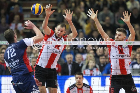  25.11.2015 RZESZOW<br />SIATKOWKA PLUSLIGA 2015/2016 MEN VOLLEYBALL POLAND POLISH PLUS LIGA LEAGUE SEASON 2015/2016<br />MECZ ASSECO RESOVIA RZESZOW - ZAKSA KEDZIERZYN KOZLE<br />N/Z BARTOSZ KUREK DAWID DRYJA <br /> 