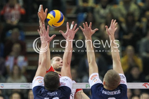  25.11.2015 RZESZOW<br />SIATKOWKA PLUSLIGA 2015/2016 MEN VOLLEYBALL POLAND POLISH PLUS LIGA LEAGUE SEASON 2015/2016<br />MECZ ASSECO RESOVIA RZESZOW - ZAKSA KEDZIERZYN KOZLE<br />N/Z BARTOSZ KUREK <br /> 