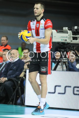  25.11.2015 RZESZOW<br />SIATKOWKA PLUSLIGA 2015/2016 MEN VOLLEYBALL POLAND POLISH PLUS LIGA LEAGUE SEASON 2015/2016<br />MECZ ASSECO RESOVIA RZESZOW - ZAKSA KEDZIERZYN KOZLE<br />N/Z BARTOSZ KUREK SYLWETKA <br /> 