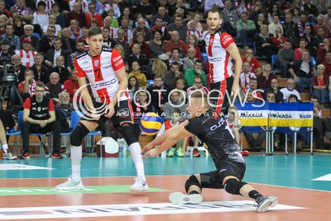  25.11.2015 RZESZOW<br />SIATKOWKA PLUSLIGA 2015/2016 MEN VOLLEYBALL POLAND POLISH PLUS LIGA LEAGUE SEASON 2015/2016<br />MECZ ASSECO RESOVIA RZESZOW - ZAKSA KEDZIERZYN KOZLE<br />N/Z DAMIAN WOJTASZEK NIKOLAY PENCHEV ( NIKOLAJ PENCZEW ) BARTOSZ KUREK <br /> 