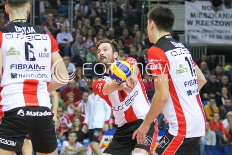  25.11.2015 RZESZOW<br />SIATKOWKA PLUSLIGA 2015/2016 MEN VOLLEYBALL POLAND POLISH PLUS LIGA LEAGUE SEASON 2015/2016<br />MECZ ASSECO RESOVIA RZESZOW - ZAKSA KEDZIERZYN KOZLE<br />N/Z JULIEN LYNEEL <br /> 