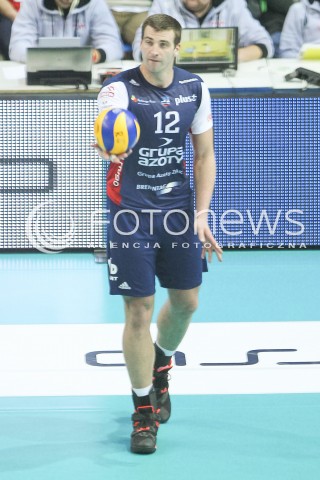  25.11.2015 RZESZOW<br />SIATKOWKA PLUSLIGA 2015/2016 MEN VOLLEYBALL POLAND POLISH PLUS LIGA LEAGUE SEASON 2015/2016<br />MECZ ASSECO RESOVIA RZESZOW - ZAKSA KEDZIERZYN KOZLE<br />N/Z GRZEGORZ BOCIEK SYLWETKA ATAK<br /> 