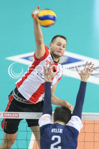  25.11.2015 RZESZOW<br />SIATKOWKA PLUSLIGA 2015/2016 MEN VOLLEYBALL POLAND POLISH PLUS LIGA LEAGUE SEASON 2015/2016<br />MECZ ASSECO RESOVIA RZESZOW - ZAKSA KEDZIERZYN KOZLE<br />N/Z BARTOSZ KUREK SYLWETKA <br /> 