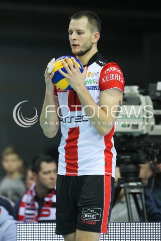  25.11.2015 RZESZOW<br />SIATKOWKA PLUSLIGA 2015/2016 MEN VOLLEYBALL POLAND POLISH PLUS LIGA LEAGUE SEASON 2015/2016<br />MECZ ASSECO RESOVIA RZESZOW - ZAKSA KEDZIERZYN KOZLE<br />N/Z BARTOSZ KUREK SYLWETKA <br /> 