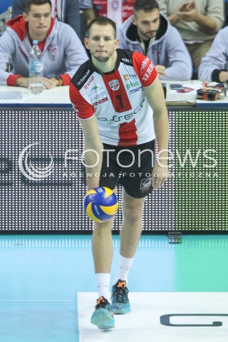  25.11.2015 RZESZOW<br />SIATKOWKA PLUSLIGA 2015/2016 MEN VOLLEYBALL POLAND POLISH PLUS LIGA LEAGUE SEASON 2015/2016<br />MECZ ASSECO RESOVIA RZESZOW - ZAKSA KEDZIERZYN KOZLE<br />N/Z BARTOSZ KUREK SYLWETKA <br /> 
