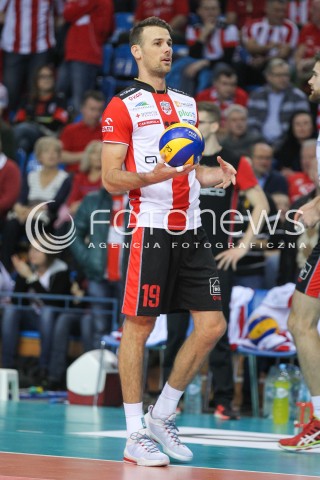  25.11.2015 RZESZOW<br />SIATKOWKA PLUSLIGA 2015/2016 MEN VOLLEYBALL POLAND POLISH PLUS LIGA LEAGUE SEASON 2015/2016<br />MECZ ASSECO RESOVIA RZESZOW - ZAKSA KEDZIERZYN KOZLE<br />N/Z RUSSELL HOLMES SYLWETKA <br /> 
