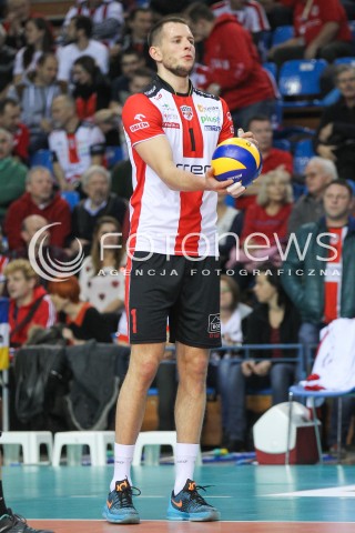  25.11.2015 RZESZOW<br />SIATKOWKA PLUSLIGA 2015/2016 MEN VOLLEYBALL POLAND POLISH PLUS LIGA LEAGUE SEASON 2015/2016<br />MECZ ASSECO RESOVIA RZESZOW - ZAKSA KEDZIERZYN KOZLE<br />N/Z BARTOSZ KUREK SYLWETKA <br /> 
