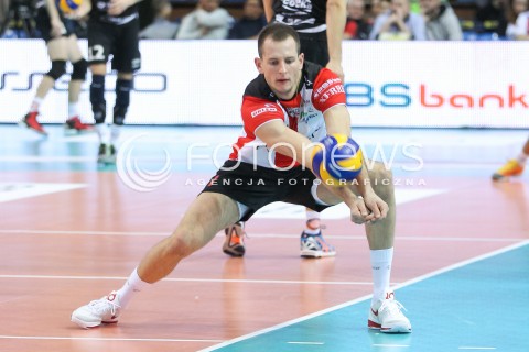  29.11.2015 RZESZOW<br />SIATKOWKA PLUSLIGA 2015/2016 MEN VOLLEYBALL POLAND POLISH PLUS LIGA LEAGUE SEASON 2015/2016<br />MECZ ASSECO RESOVIA RZESZOW - CUPRUM LUBIN<br />N/Z BARTOSZ KUREK SYLWETKA <br /> 