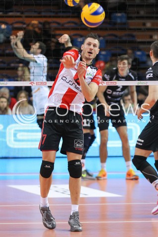  29.11.2015 RZESZOW<br />SIATKOWKA PLUSLIGA 2015/2016 MEN VOLLEYBALL POLAND POLISH PLUS LIGA LEAGUE SEASON 2015/2016<br />MECZ ASSECO RESOVIA RZESZOW - CUPRUM LUBIN<br />N/Z OLIEG ACHREM ( ALEH AKHREM ) SYLWETKA <br /> 