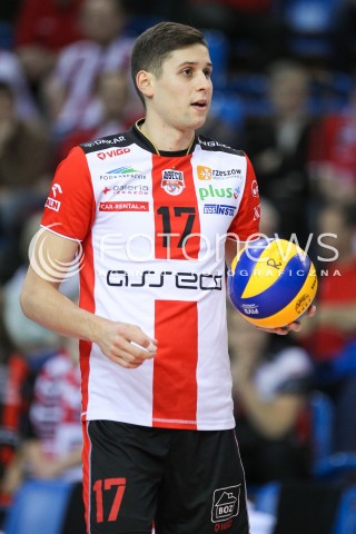  29.11.2015 RZESZOW<br />SIATKOWKA PLUSLIGA 2015/2016 MEN VOLLEYBALL POLAND POLISH PLUS LIGA LEAGUE SEASON 2015/2016<br />MECZ ASSECO RESOVIA RZESZOW - CUPRUM LUBIN<br />N/Z NIKOLAY PENCHEV ( NIKOLAJ PENCZEW ) SYLWETKA <br /> 