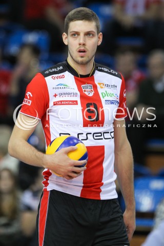  29.11.2015 RZESZOW<br />SIATKOWKA PLUSLIGA 2015/2016 MEN VOLLEYBALL POLAND POLISH PLUS LIGA LEAGUE SEASON 2015/2016<br />MECZ ASSECO RESOVIA RZESZOW - CUPRUM LUBIN<br />N/Z DMYTRO PASHYTSKYY ( PASZYCKI ) SYLWETKA <br /> 
