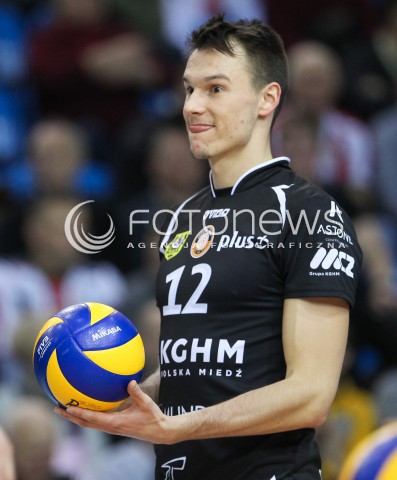  29.11.2015 RZESZOW<br />SIATKOWKA PLUSLIGA 2015/2016 MEN VOLLEYBALL POLAND POLISH PLUS LIGA LEAGUE SEASON 2015/2016<br />MECZ ASSECO RESOVIA RZESZOW - CUPRUM LUBIN<br />N/Z WOJCIECH WLODARCZYK SYLWETKA <br /> 