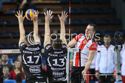  29.11.2015 RZESZOW<br />SIATKOWKA PLUSLIGA 2015/2016 MEN VOLLEYBALL POLAND POLISH PLUS LIGA LEAGUE SEASON 2015/2016<br />MECZ ASSECO RESOVIA RZESZOW - CUPRUM LUBIN<br />N/Z BARTOSZ KUREK <br /> 