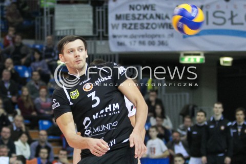  29.11.2015 RZESZOW<br />SIATKOWKA PLUSLIGA 2015/2016 MEN VOLLEYBALL POLAND POLISH PLUS LIGA LEAGUE SEASON 2015/2016<br />MECZ ASSECO RESOVIA RZESZOW - CUPRUM LUBIN<br />N/Z KEITH PUPART <br /> 