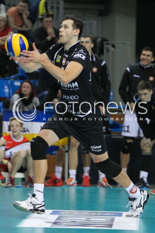  29.11.2015 RZESZOW<br />SIATKOWKA PLUSLIGA 2015/2016 MEN VOLLEYBALL POLAND POLISH PLUS LIGA LEAGUE SEASON 2015/2016<br />MECZ ASSECO RESOVIA RZESZOW - CUPRUM LUBIN<br />N/Z KEITH PUPART SYLWETKA  <br /> 