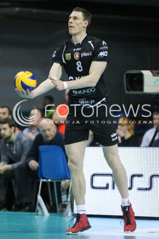  29.11.2015 RZESZOW<br />SIATKOWKA PLUSLIGA 2015/2016 MEN VOLLEYBALL POLAND POLISH PLUS LIGA LEAGUE SEASON 2015/2016<br />MECZ ASSECO RESOVIA RZESZOW - CUPRUM LUBIN<br />N/Z MARCUS BOHME SYLWETKA <br /> 