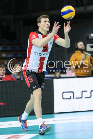  29.11.2015 RZESZOW<br />SIATKOWKA PLUSLIGA 2015/2016 MEN VOLLEYBALL POLAND POLISH PLUS LIGA LEAGUE SEASON 2015/2016<br />MECZ ASSECO RESOVIA RZESZOW - CUPRUM LUBIN<br />N/Z LUKAS TICHACEK SYLWETKA <br /> 