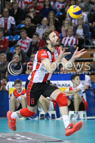  29.11.2015 RZESZOW<br />SIATKOWKA PLUSLIGA 2015/2016 MEN VOLLEYBALL POLAND POLISH PLUS LIGA LEAGUE SEASON 2015/2016<br />MECZ ASSECO RESOVIA RZESZOW - CUPRUM LUBIN<br />N/Z JULIEN LYNEEL SYLWETKA <br /> 