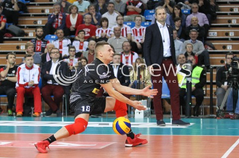  29.11.2015 RZESZOW<br />SIATKOWKA PLUSLIGA 2015/2016 MEN VOLLEYBALL POLAND POLISH PLUS LIGA LEAGUE SEASON 2015/2016<br />MECZ ASSECO RESOVIA RZESZOW - CUPRUM LUBIN<br />N/Z DAMIAN WOJTASZEK <br /> 