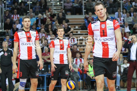  29.11.2015 RZESZOW<br />SIATKOWKA PLUSLIGA 2015/2016 MEN VOLLEYBALL POLAND POLISH PLUS LIGA LEAGUE SEASON 2015/2016<br />MECZ ASSECO RESOVIA RZESZOW - CUPRUM LUBIN<br />N/Z BARTOSZ KUREK DMYTRO PASHYTSKYY ( PASZYCKI ) LUKAS TICHACEK SMUTEK ZLOSC EMOCJE PORAZKA<br /> 