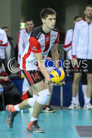  29.11.2015 RZESZOW<br />SIATKOWKA PLUSLIGA 2015/2016 MEN VOLLEYBALL POLAND POLISH PLUS LIGA LEAGUE SEASON 2015/2016<br />MECZ ASSECO RESOVIA RZESZOW - CUPRUM LUBIN<br />N/Z ALEKSANDER SLIWKA SYLWETKA <br /> 