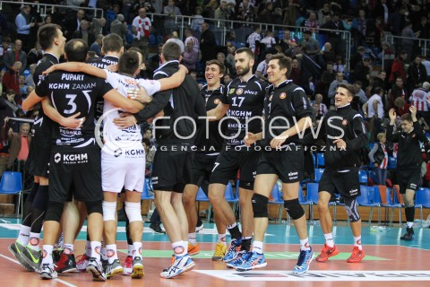  29.11.2015 RZESZOW<br />SIATKOWKA PLUSLIGA 2015/2016 MEN VOLLEYBALL POLAND POLISH PLUS LIGA LEAGUE SEASON 2015/2016<br />MECZ ASSECO RESOVIA RZESZOW - CUPRUM LUBIN<br />N/Z NIKOLAY PENCHEV ( NIKOLAJ PENCZEW ) RADOSC WYGRANA ZWYCIESTWO EMOCJE<br /> 