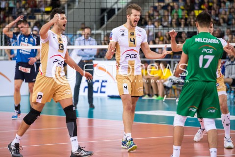  01.12.2015 LODZ POLAND<br />
SIATKOWKA LIGA MISTRZOW MEN CEV VOLLEYBALL CHAMPIONS LEAGUE 2015/2016<br />
MATCH PGE SKRA BELCHATOW - KNACK ROESELARE<br />
N/Z SKRA RADOSC EMOCJE WYGRANA<br />
 