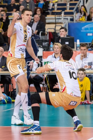  01.12.2015 LODZ POLAND<br />
SIATKOWKA LIGA MISTRZOW MEN CEV VOLLEYBALL CHAMPIONS LEAGUE 2015/2016<br />
MATCH PGE SKRA BELCHATOW - KNACK ROESELARE<br />
N/Z MARIUSZ WLAZLY RADOSC EMOCJE WYGRANA<br />
 