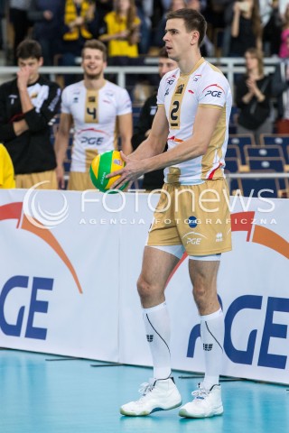  01.12.2015 LODZ POLAND<br />
SIATKOWKA LIGA MISTRZOW MEN CEV VOLLEYBALL CHAMPIONS LEAGUE 2015/2016<br />
MATCH PGE SKRA BELCHATOW - KNACK ROESELARE<br />
N/Z MARIUSZ WLAZLY SYLWETKA<br />
 