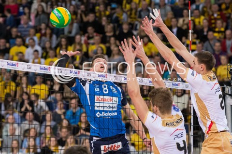  01.12.2015 LODZ POLAND<br />
SIATKOWKA LIGA MISTRZOW MEN CEV VOLLEYBALL CHAMPIONS LEAGUE 2015/2016<br />
MATCH PGE SKRA BELCHATOW - KNACK ROESELARE<br />
N/Z MARIUSZ WLAZLY MATTIJS VERHANNEMAN<br />
 
