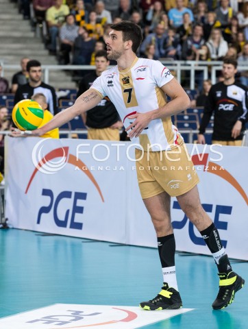  01.12.2015 LODZ POLAND<br />
SIATKOWKA LIGA MISTRZOW MEN CEV VOLLEYBALL CHAMPIONS LEAGUE 2015/2016<br />
MATCH PGE SKRA BELCHATOW - KNACK ROESELARE<br />
N/Z FACUNDO CONTE SYLWETKA<br />
 