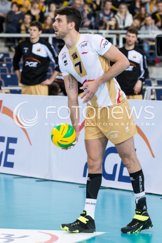 01.12.2015 LODZ POLAND<br />
SIATKOWKA LIGA MISTRZOW MEN CEV VOLLEYBALL CHAMPIONS LEAGUE 2015/2016<br />
MATCH PGE SKRA BELCHATOW - KNACK ROESELARE<br />
N/Z FACUNDO CONTE SYLWETKA<br />
 