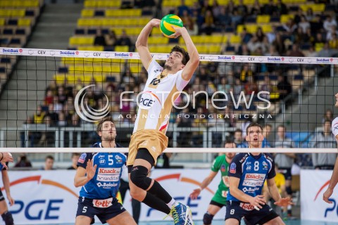  01.12.2015 LODZ POLAND<br />
SIATKOWKA LIGA MISTRZOW MEN CEV VOLLEYBALL CHAMPIONS LEAGUE 2015/2016<br />
MATCH PGE SKRA BELCHATOW - KNACK ROESELARE<br />
N/Z NICOLAS URIARTE<br />
 