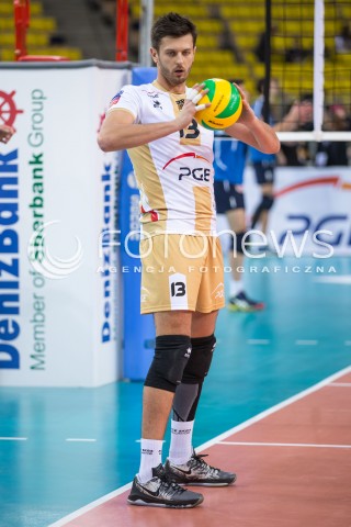  01.12.2015 LODZ POLAND<br />
SIATKOWKA LIGA MISTRZOW MEN CEV VOLLEYBALL CHAMPIONS LEAGUE 2015/2016<br />
MATCH PGE SKRA BELCHATOW - KNACK ROESELARE<br />
N/Z MICHAL WINIARSKI SYLWETKA<br />
 