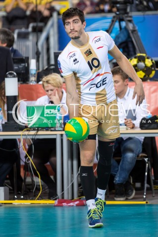  01.12.2015 LODZ POLAND<br />
SIATKOWKA LIGA MISTRZOW MEN CEV VOLLEYBALL CHAMPIONS LEAGUE 2015/2016<br />
MATCH PGE SKRA BELCHATOW - KNACK ROESELARE<br />
N/ZNICOLAS URIARTE SYLWETKA<br />
 