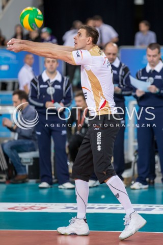 01.12.2015 LODZ POLAND<br />
SIATKOWKA LIGA MISTRZOW MEN CEV VOLLEYBALL CHAMPIONS LEAGUE 2015/2016<br />
MATCH PGE SKRA BELCHATOW - KNACK ROESELARE<br />
N/Z MARIUSZ WLAZLY SYLWETKA<br />
 