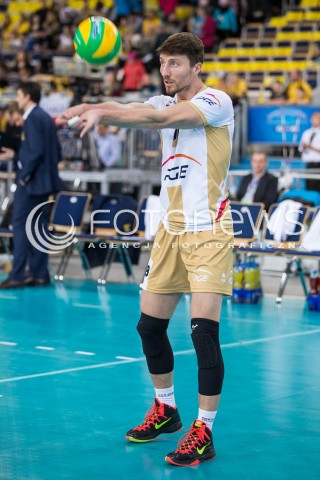  01.12.2015 LODZ POLAND<br />
SIATKOWKA LIGA MISTRZOW MEN CEV VOLLEYBALL CHAMPIONS LEAGUE 2015/2016<br />
MATCH PGE SKRA BELCHATOW - KNACK ROESELARE<br />
N/Z NICOLAS MARECHAL SYLWETKA<br />
 