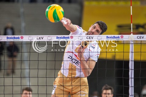  01.12.2015 LODZ POLAND<br />
SIATKOWKA LIGA MISTRZOW MEN CEV VOLLEYBALL CHAMPIONS LEAGUE 2015/2016<br />
MATCH PGE SKRA BELCHATOW - KNACK ROESELARE<br />
N/Z FACUNDO CONTE SYLWETKA<br />
 