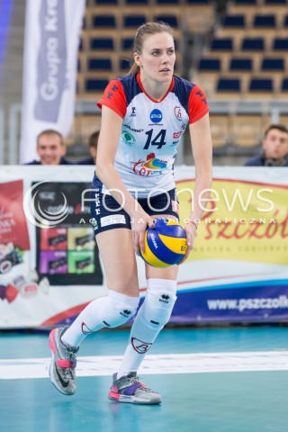  02.12.2015 LODZ SIATKOWKA ORLEN LIGA SEZON 2015/2016 VOLLEYBALL POLISH SEASON <br />
BEEF MASTER BUDOWLANI LODZ - IMPEL WROCLAW<br />
N/Z EWELINA BRZEZINSKA SYLWETKA<br />
 