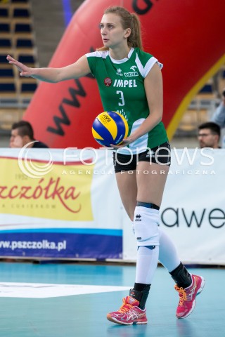  02.12.2015 LODZ SIATKOWKA ORLEN LIGA SEZON 2015/2016 VOLLEYBALL POLISH SEASON <br />
BEEF MASTER BUDOWLANI LODZ - IMPEL WROCLAW<br />
N/Z MONIKA PTAK SYLWETKA<br />
 