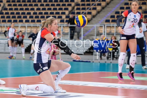  02.12.2015 LODZ SIATKOWKA ORLEN LIGA SEZON 2015/2016 VOLLEYBALL POLISH SEASON <br />
BEEF MASTER BUDOWLANI LODZ - IMPEL WROCLAW<br />
N/Z HEIKE BEIER<br />
 