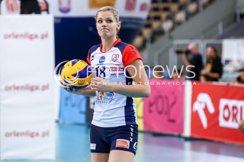  02.12.2015 LODZ SIATKOWKA ORLEN LIGA SEZON 2015/2016 VOLLEYBALL POLISH SEASON <br />
BEEF MASTER BUDOWLANI LODZ - IMPEL WROCLAW<br />
N/Z PAVLA VINCOUROVA SYLWETKA<br />
 